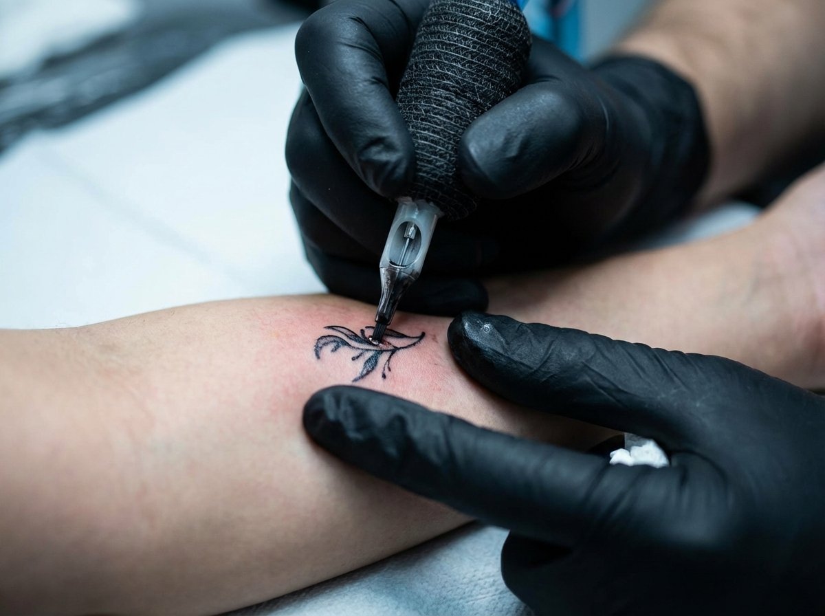Permanent tattoo needle in action — needles, ink, commitment